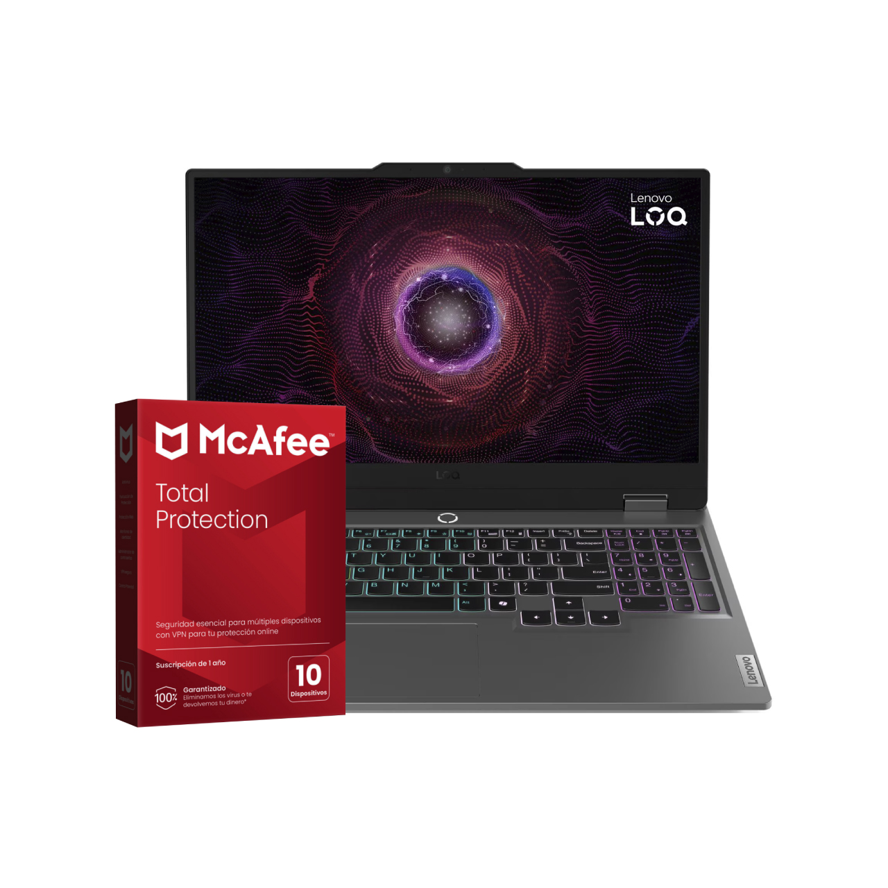 Kit Laptop Lenovo LOQ 15arp9 AMD Ryzen 5 + Antivirus McAfee